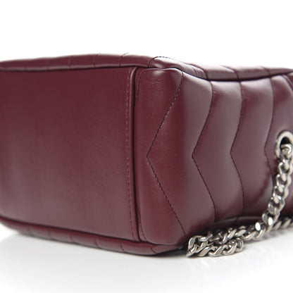 Saint Laurent Calfskin Y Quilted Monogram Small Loulou Bowling Bag Rouge Legion 8 of 8