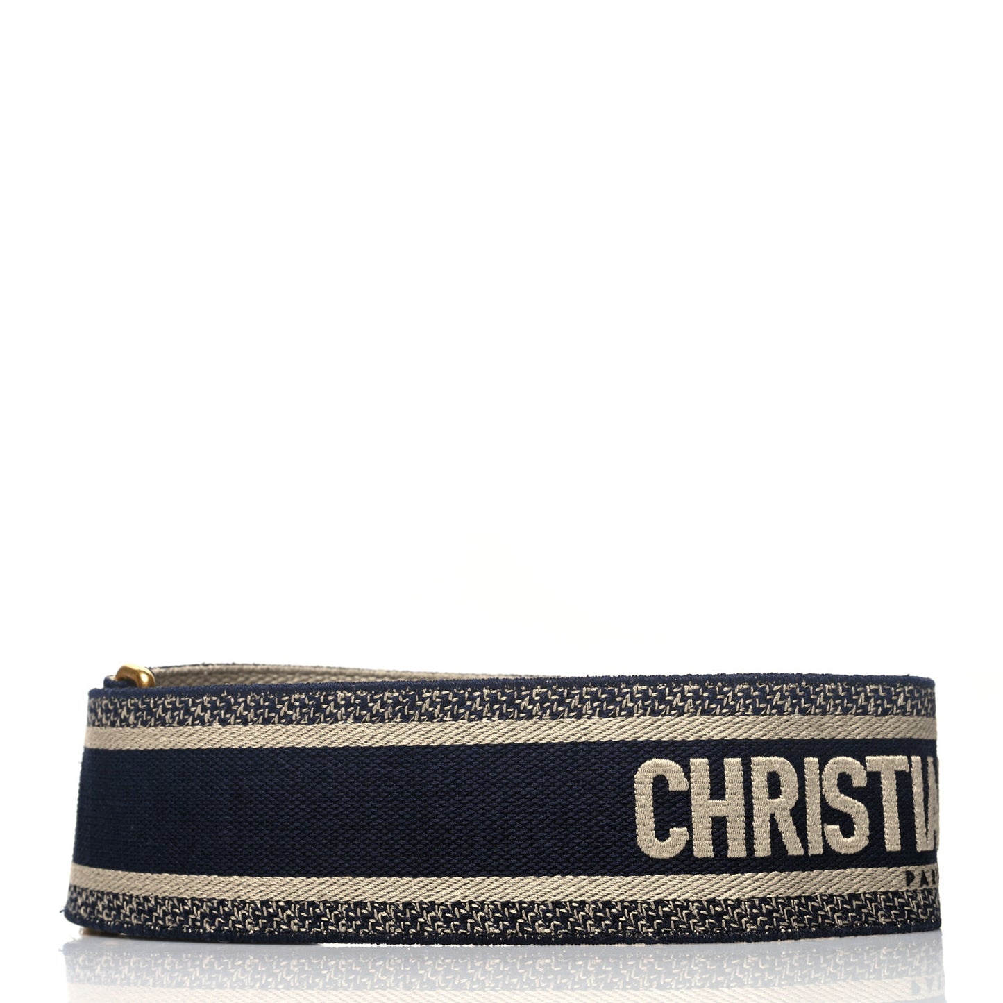 Canvas Embroidered Shoulder Strap Blue