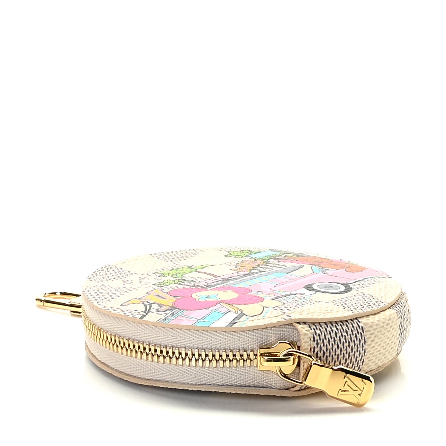 Damier Azur 2021 Christmas Animation Hollywood Bag Charm Fuchsia