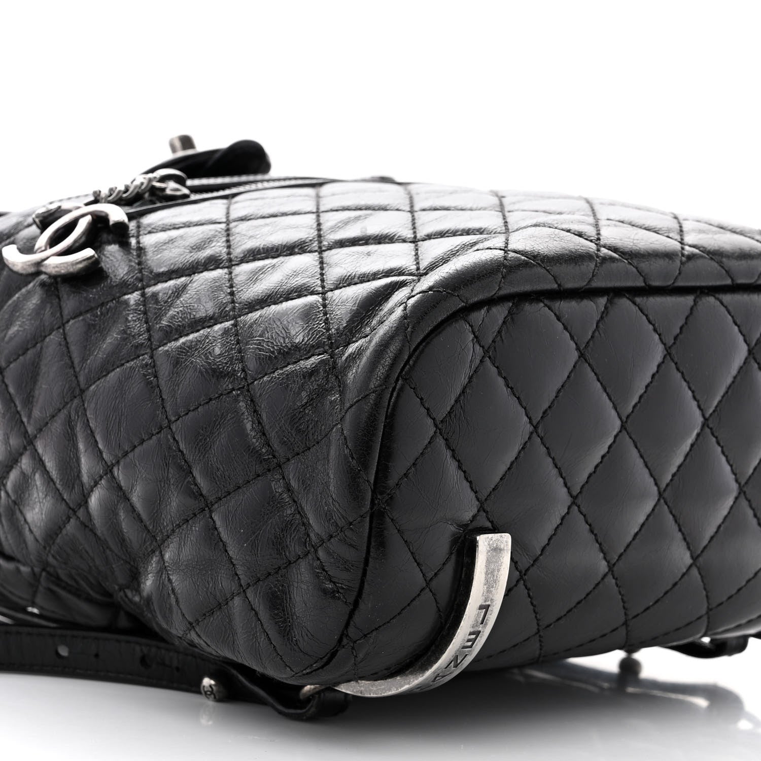 Chanel Glazed Calfskin Quilted Large Salzburg Backpack Black 10 of 12
