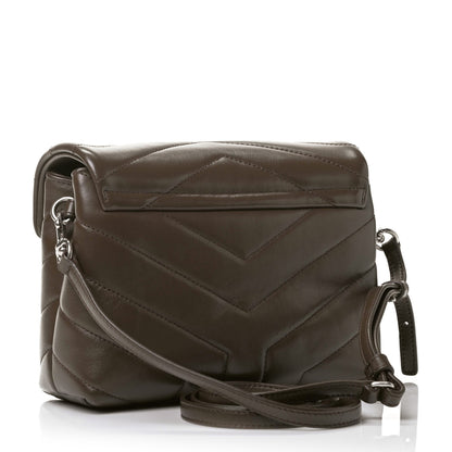 Saint Laurent Calfskin Y Quilted Monogram Toy Loulou Crossbody Bag Faggio 2 of 4