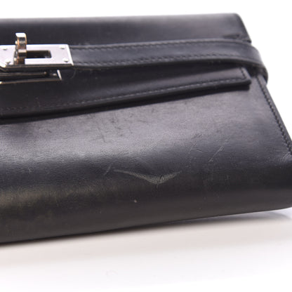 Hermes Box Kelly Longue Wallet Black 9 of 16