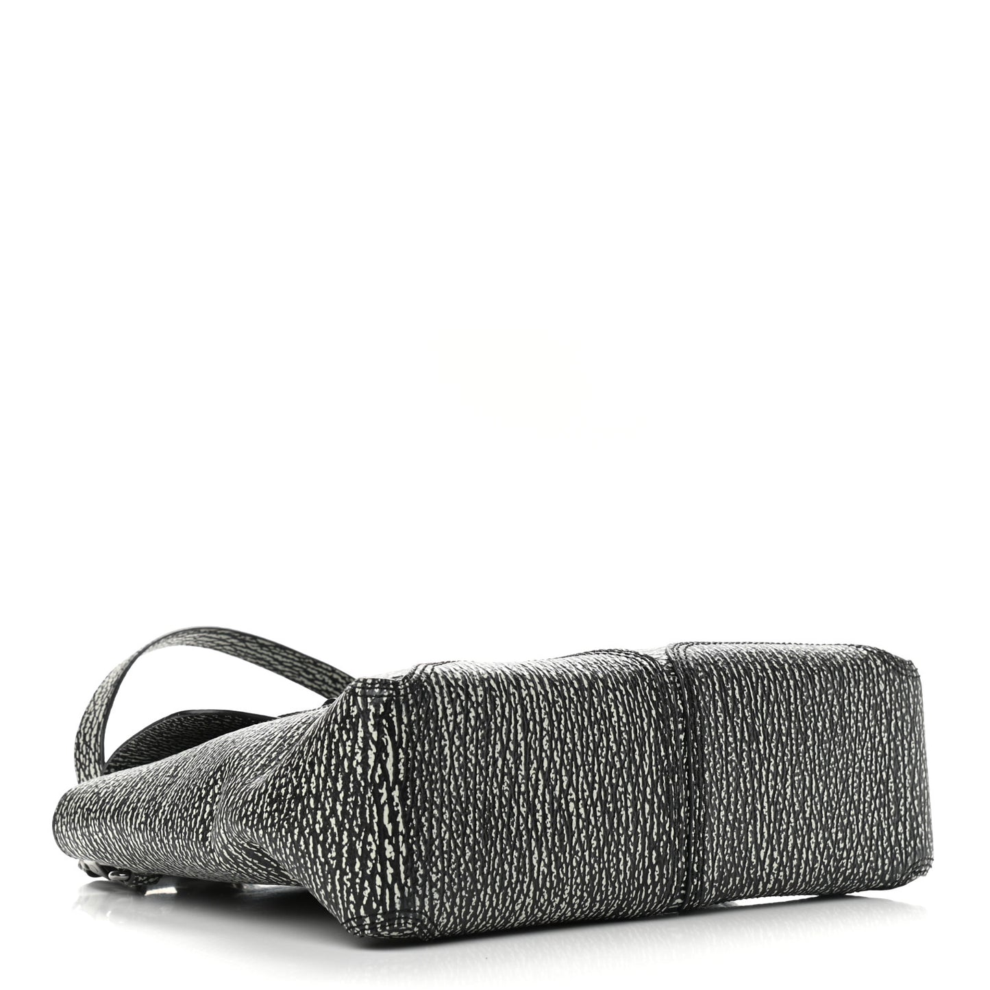 Textured Calfskin Medium Pashli Satchel Black Cream