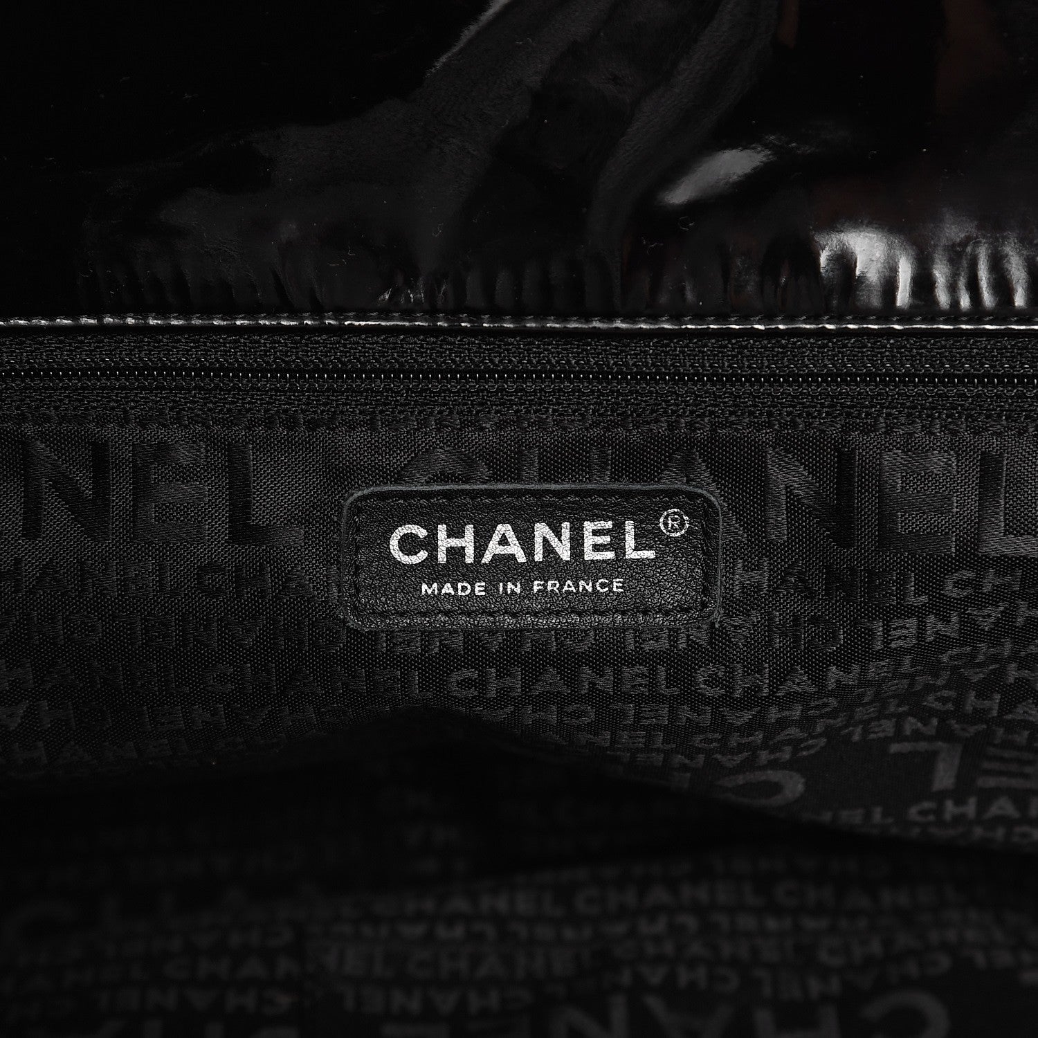 Chanel Vinyl XL Coco Cabas Black 6 of 9