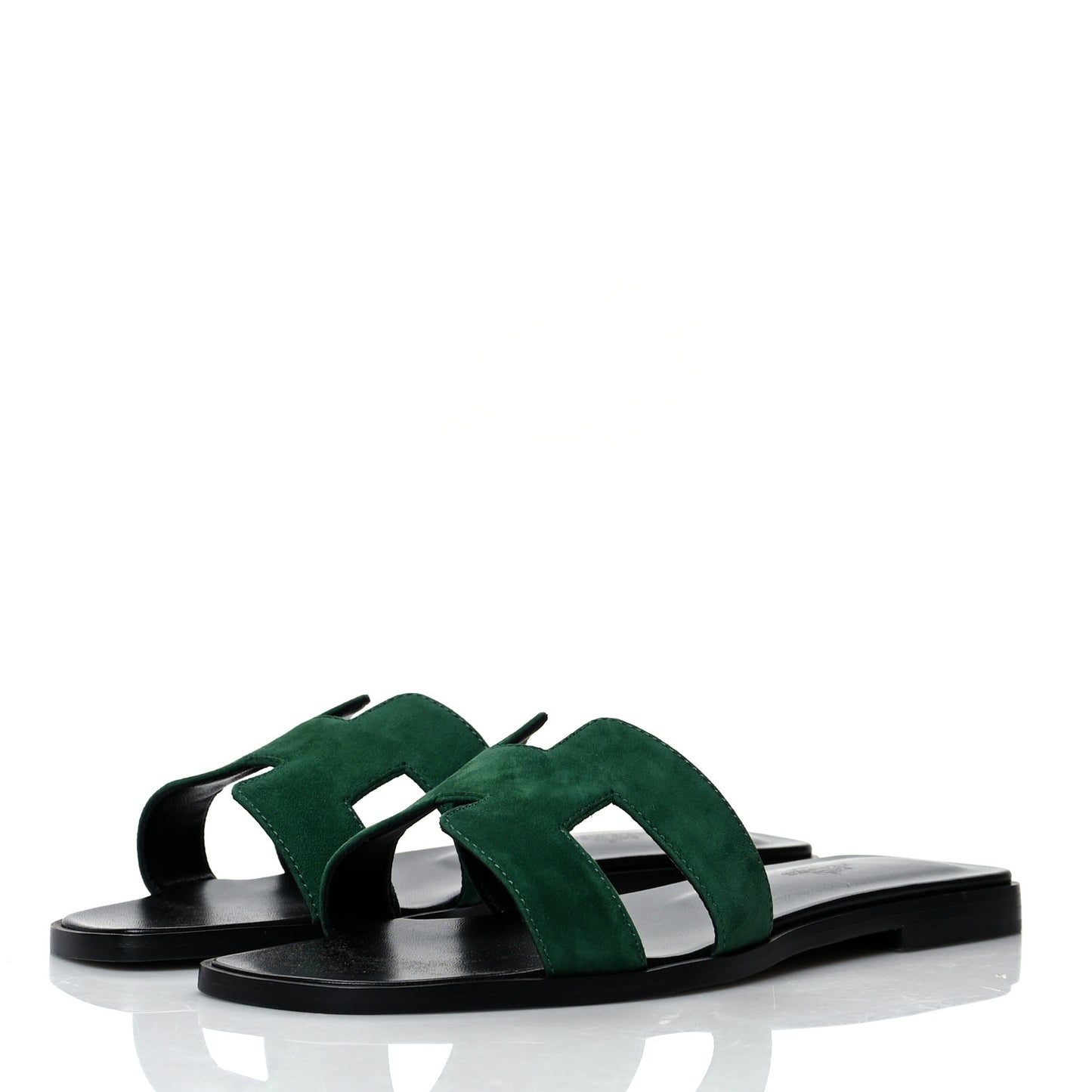 Suede Goatskin Oran Sandals 38 Vert Electrique