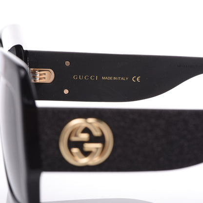 Gucci Square Frame Glitter GG0102S Sunglasses Black 5 of 7
