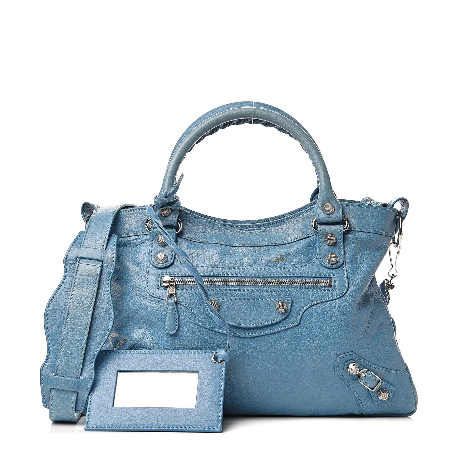 Agneau Giant 12 Silver Hardware Town Bleu Indigo