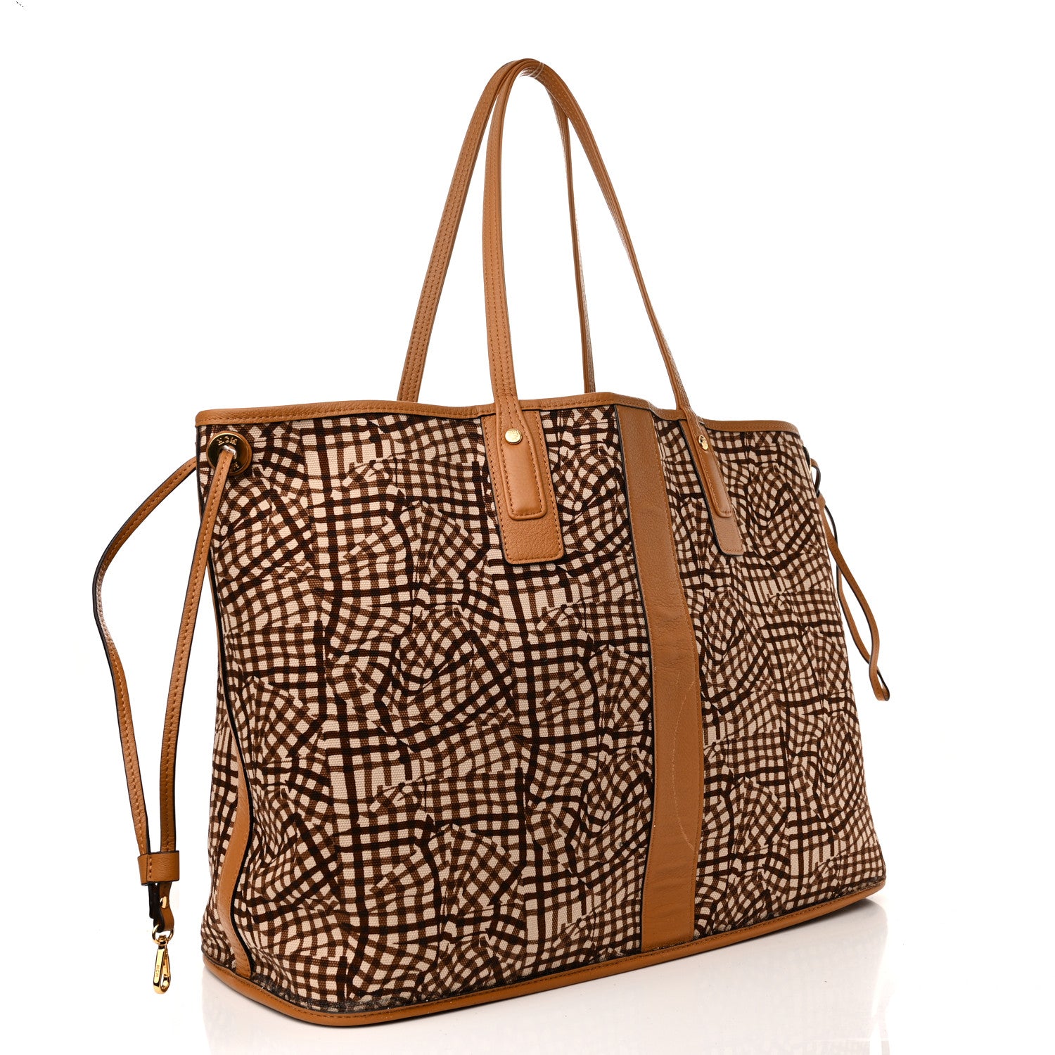 MCM Visetos Large Liz Reversible Shopper Tote Cognac 6 of 16
