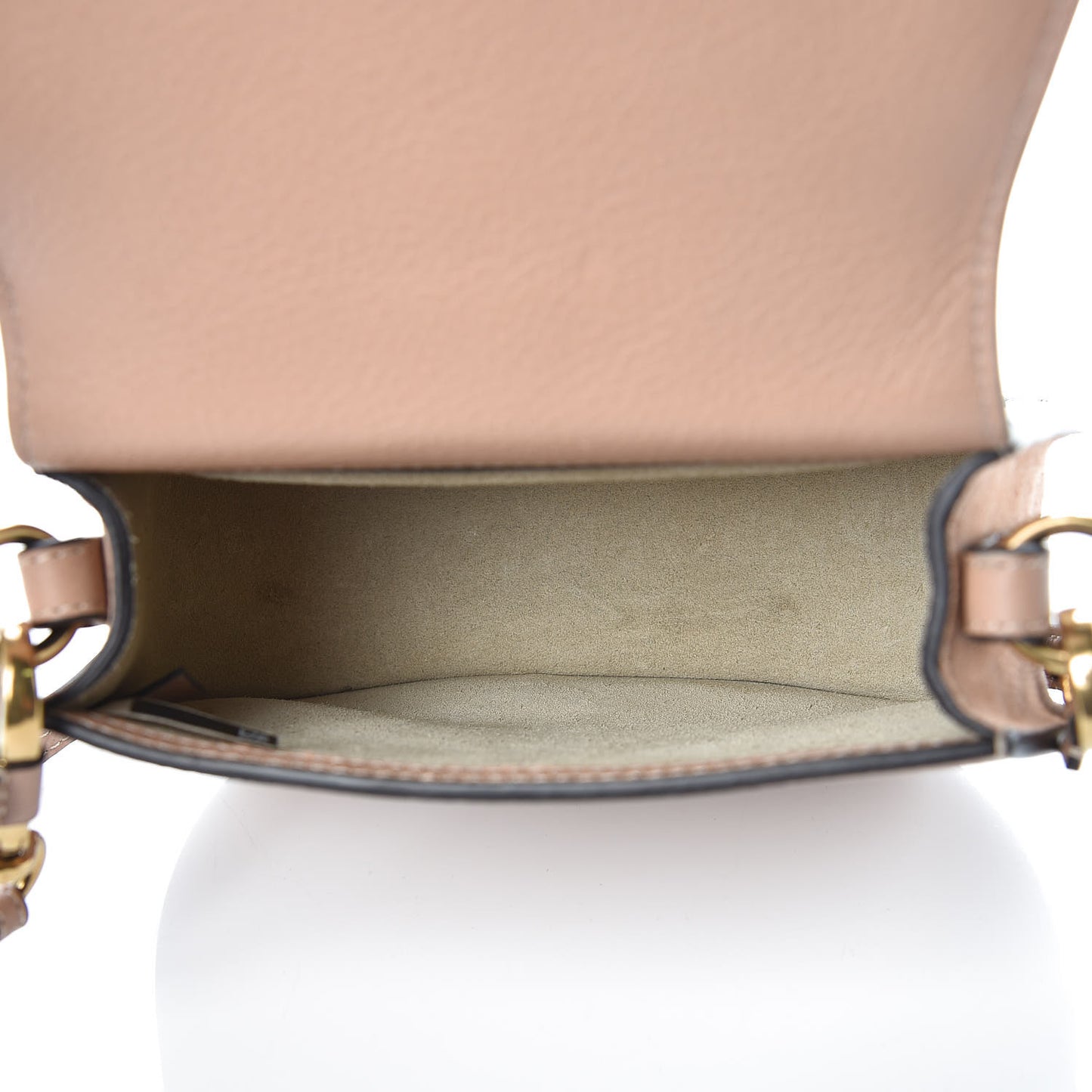 Calfskin Suede Small Nile Bracelet Bag Biscotti Beige