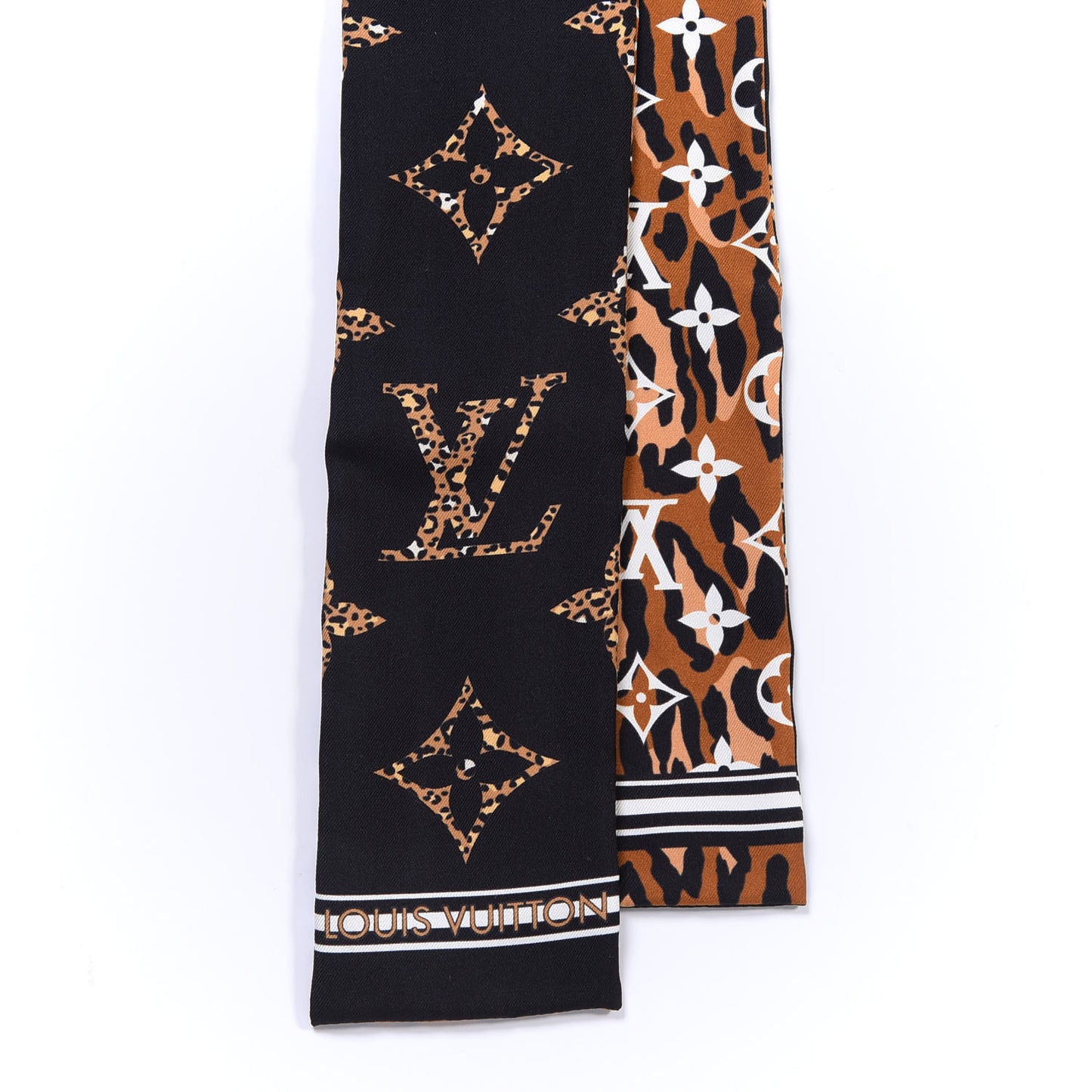 Silk Monogram Giant Jungle Bandeau Black
