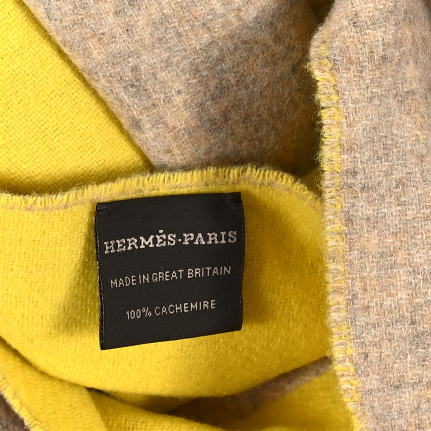 Cashmere Casaque Grand Mors Muffler Cuir Ivoire