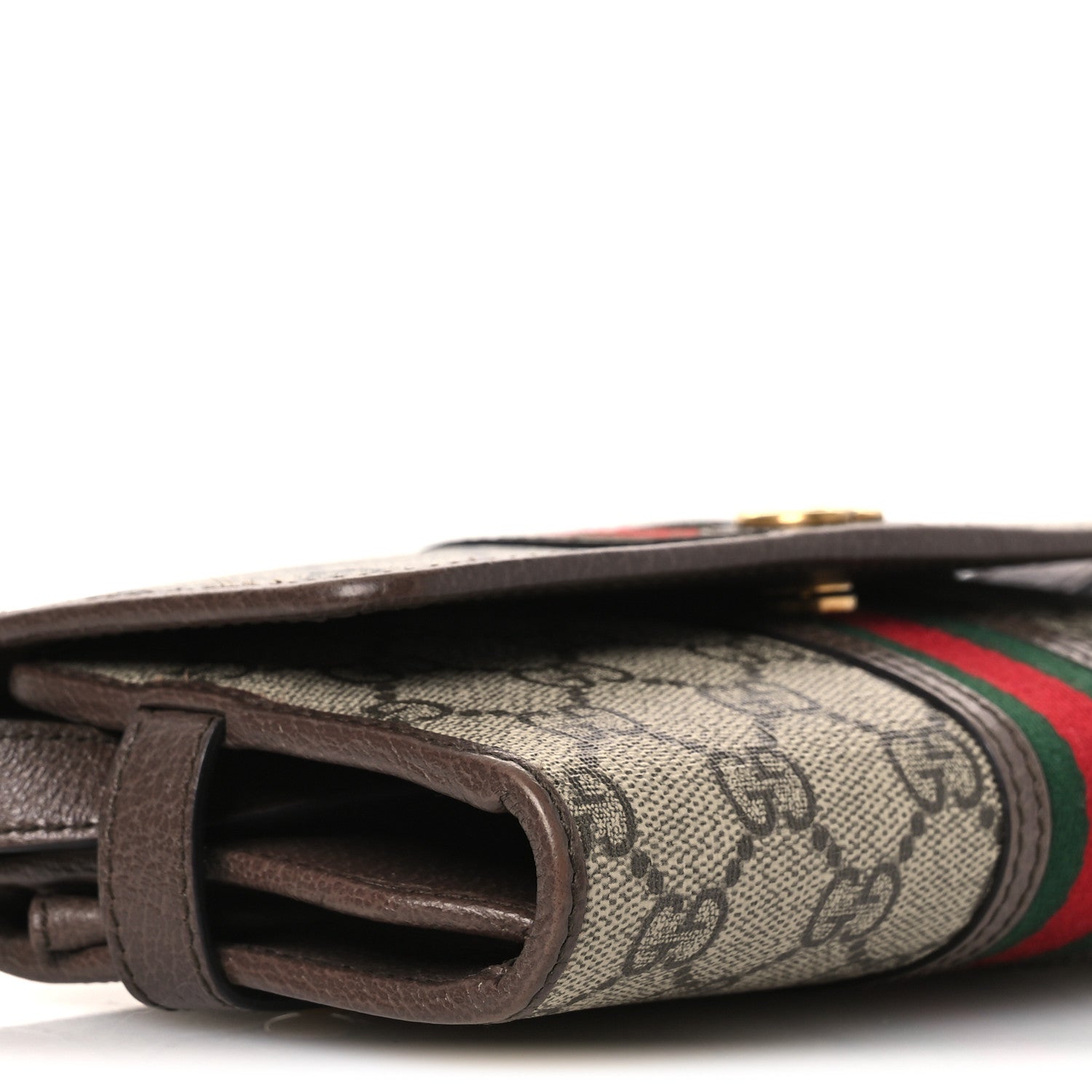 Gucci GG Supreme Monogram Web Ophidia Crossbody Wallet Beige New Acero 9 of 11