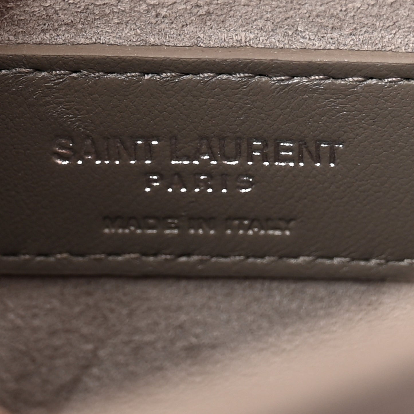 Calfskin Crocodile Embossed Large Monogram Sunset Fog