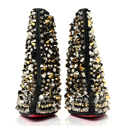 Christian Louboutin Calfskin So Full Kate 100 Ankle Boots 37.5 Black Multicolor 2 of 9