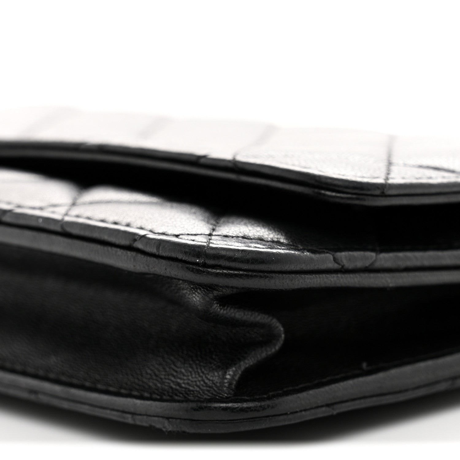 Chanel Lambskin Quilted Wallet On Chain WOC Black 10 of 10