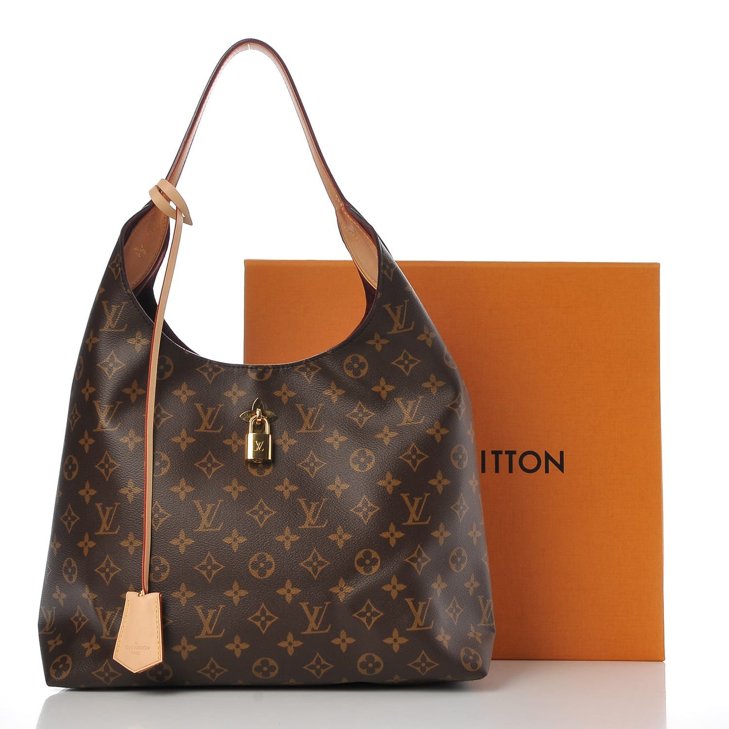 Monogram Flower Hobo Beige