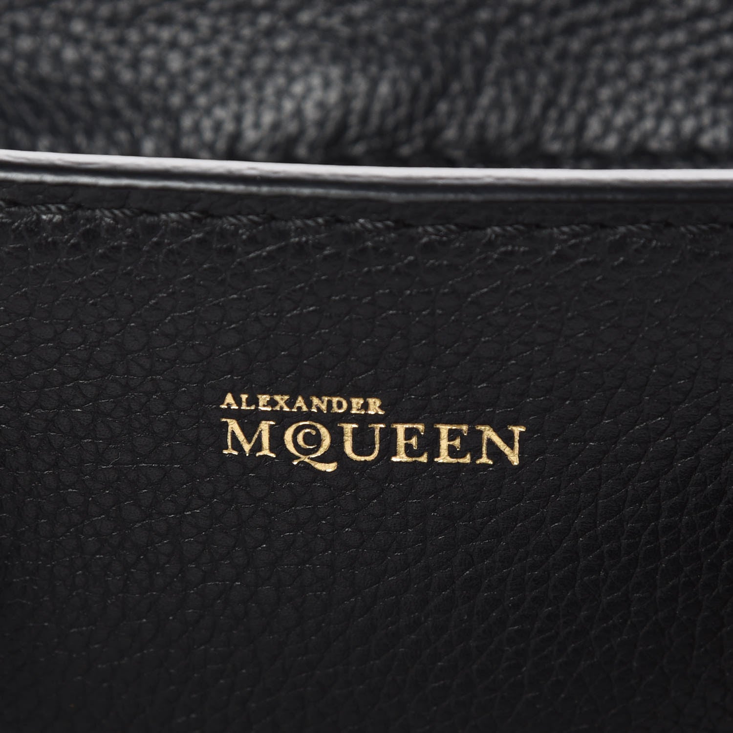Alexander McQueen Pebbled Calfskin Mini Padlock Tote Black 8 of 10