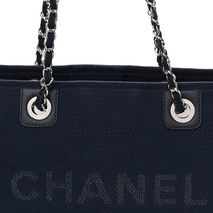 Chanel Mixed Fibers Small Deauville Tote Navy 9 of 11