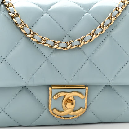 Chanel Lambskin Quilted Mini Flap Light Blue 8 of 10