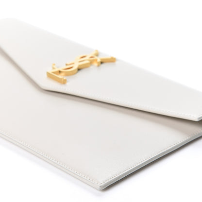 Saint Laurent Grain De Poudre Uptown Pouch Blanc Vintage 5 of 9