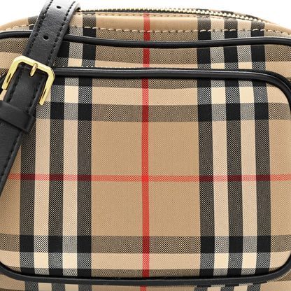 Burberry Calfskin Vintage Check Camera Bag Archive Beige 9 of 11