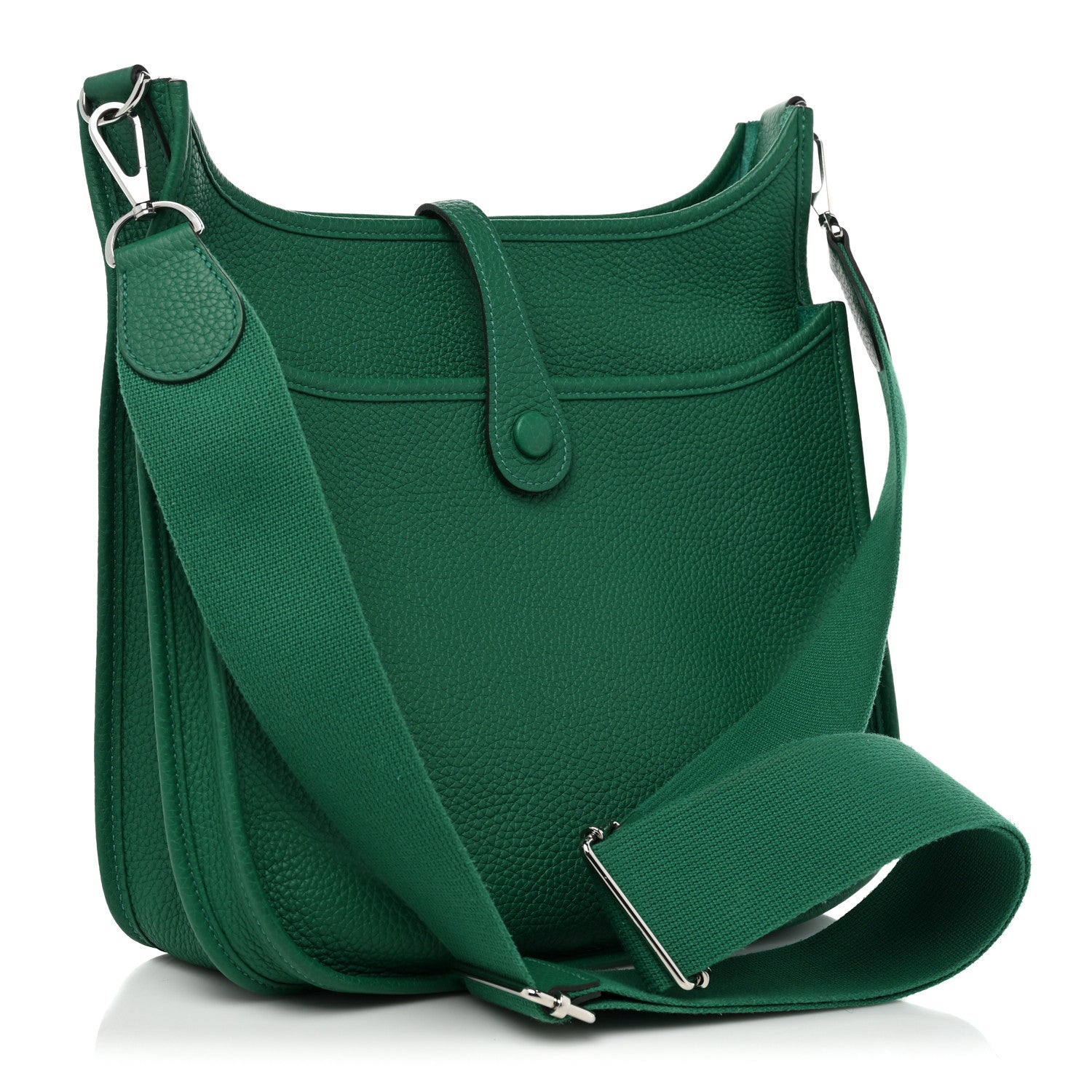 Hermes Taurillon Clemence Evelyne III PM Vert Vertigo 3 of 8
