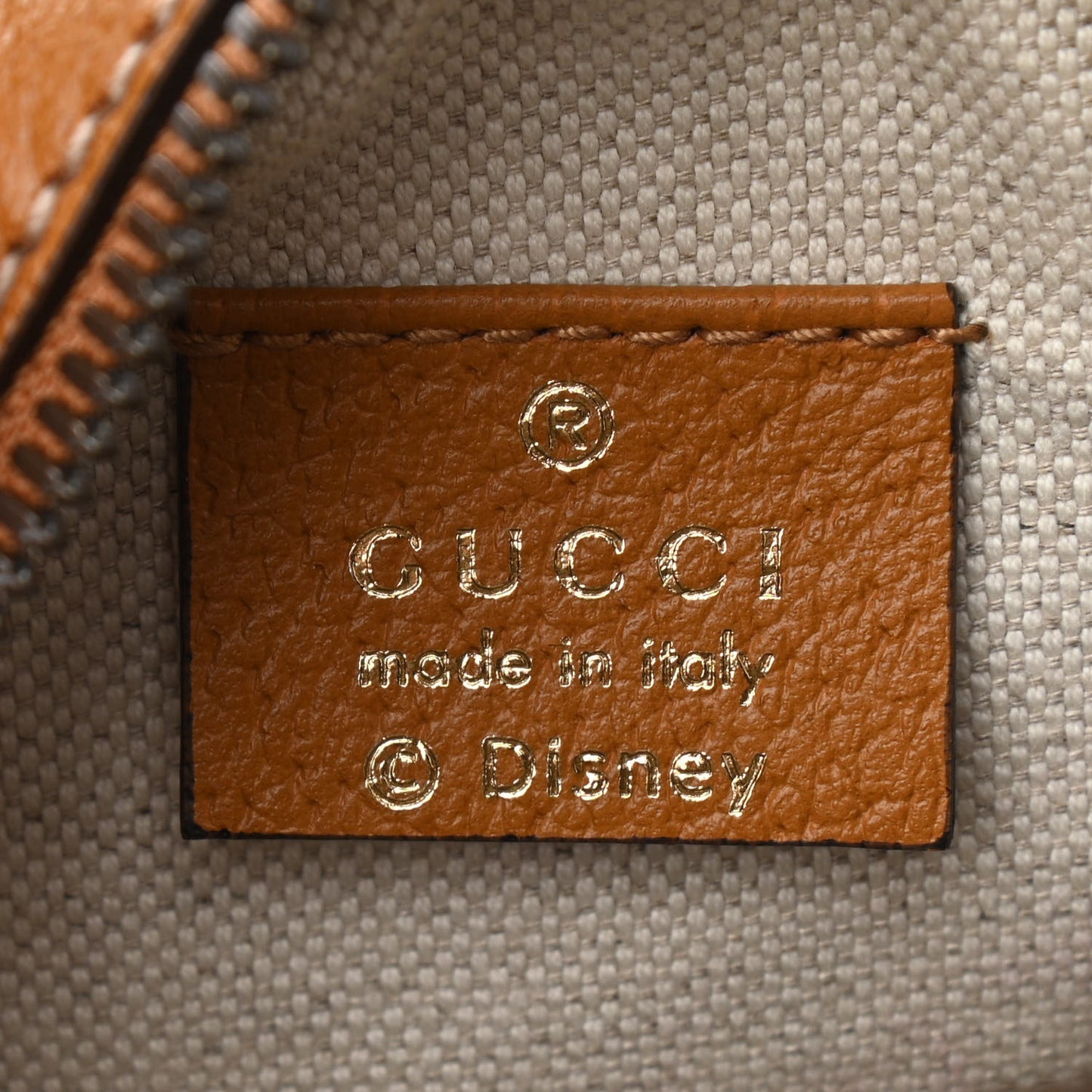 X DISNEY Mini Vintage GG Supreme Monogram Mickey Mouse Round Shoulder Bag Beige Vintage Sun Oil