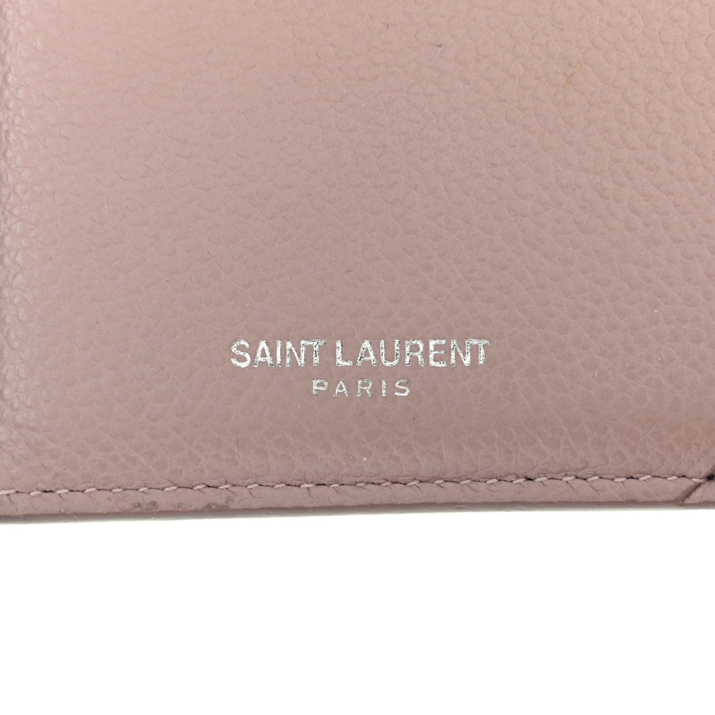 Grained Calfskin 5 Fragments Zip Pouch Card Holder Nude