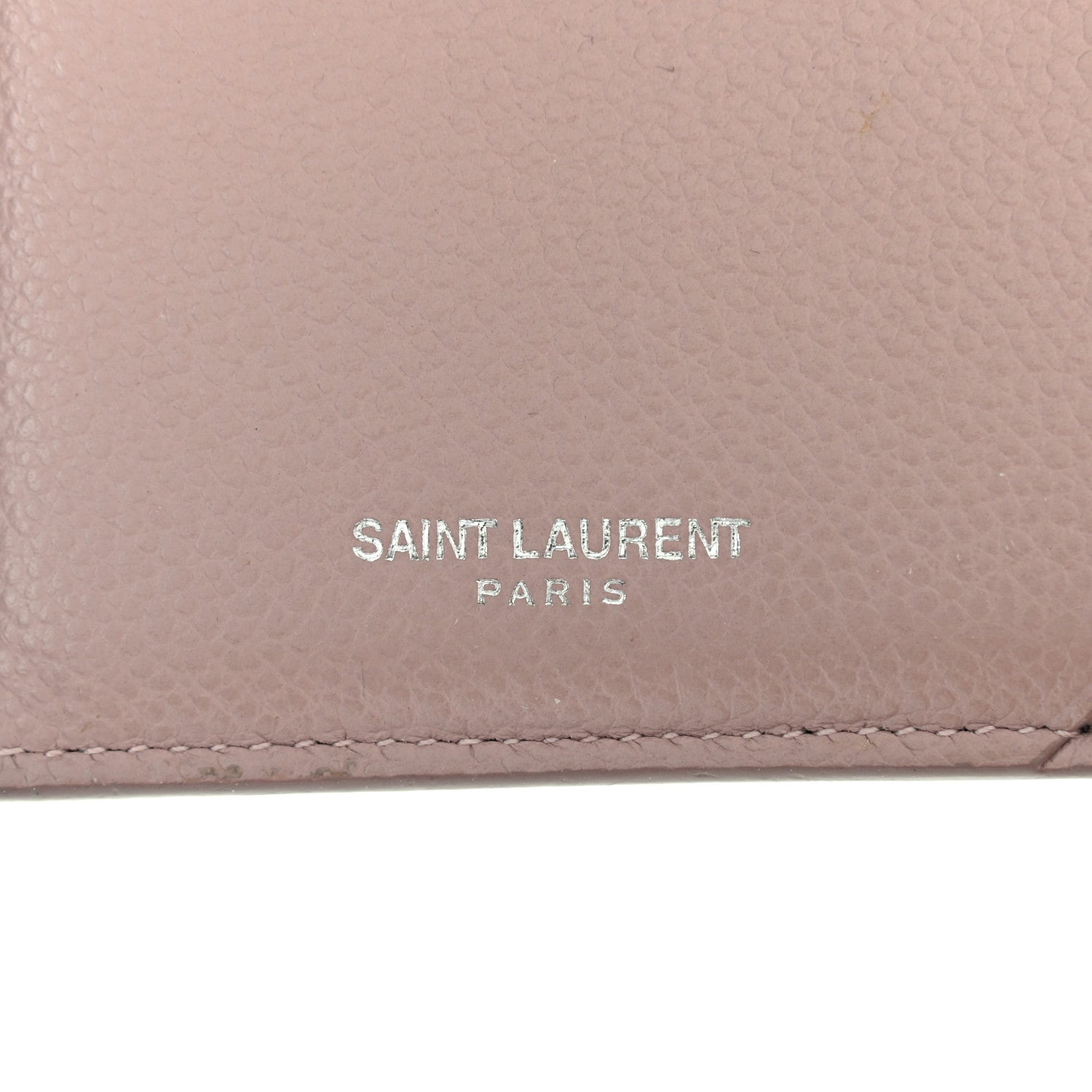 Saint Laurent Grained Calfskin 5 Fragments Zip Pouch Card Holder Nude 6 of 8