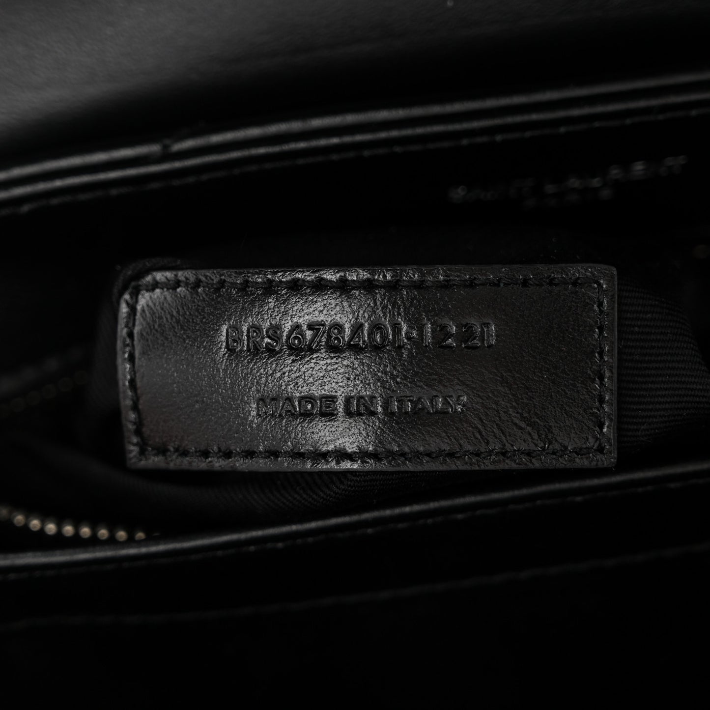 Calfskin Y Quilted Monogram Toy Loulou Crossbody Bag Black