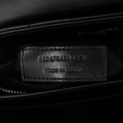 Saint Laurent Calfskin Y Quilted Monogram Toy Loulou Crossbody Bag Black 7 of 11