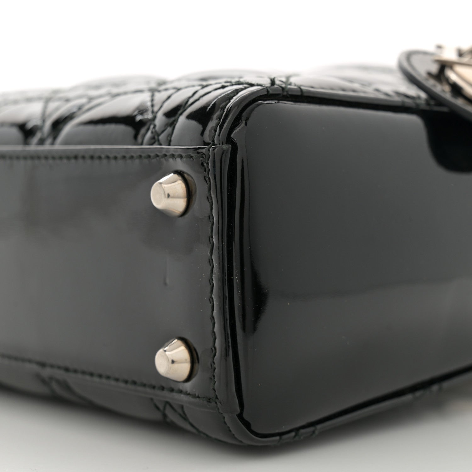 Christian Dior Patent Cannage Mini Lady Dior Black 10 of 11