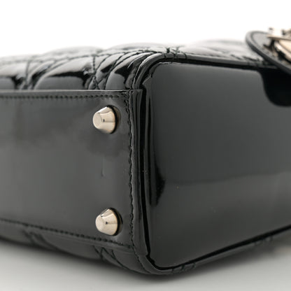 Christian Dior Patent Cannage Mini Lady Dior Black 10 of 11