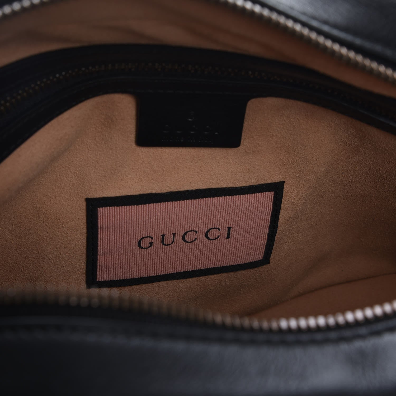 Gucci Calfskin Matelasse GucciGhost Medium GG Marmont Chain Shoulder Bag Black New Acquamarine 6 of 8