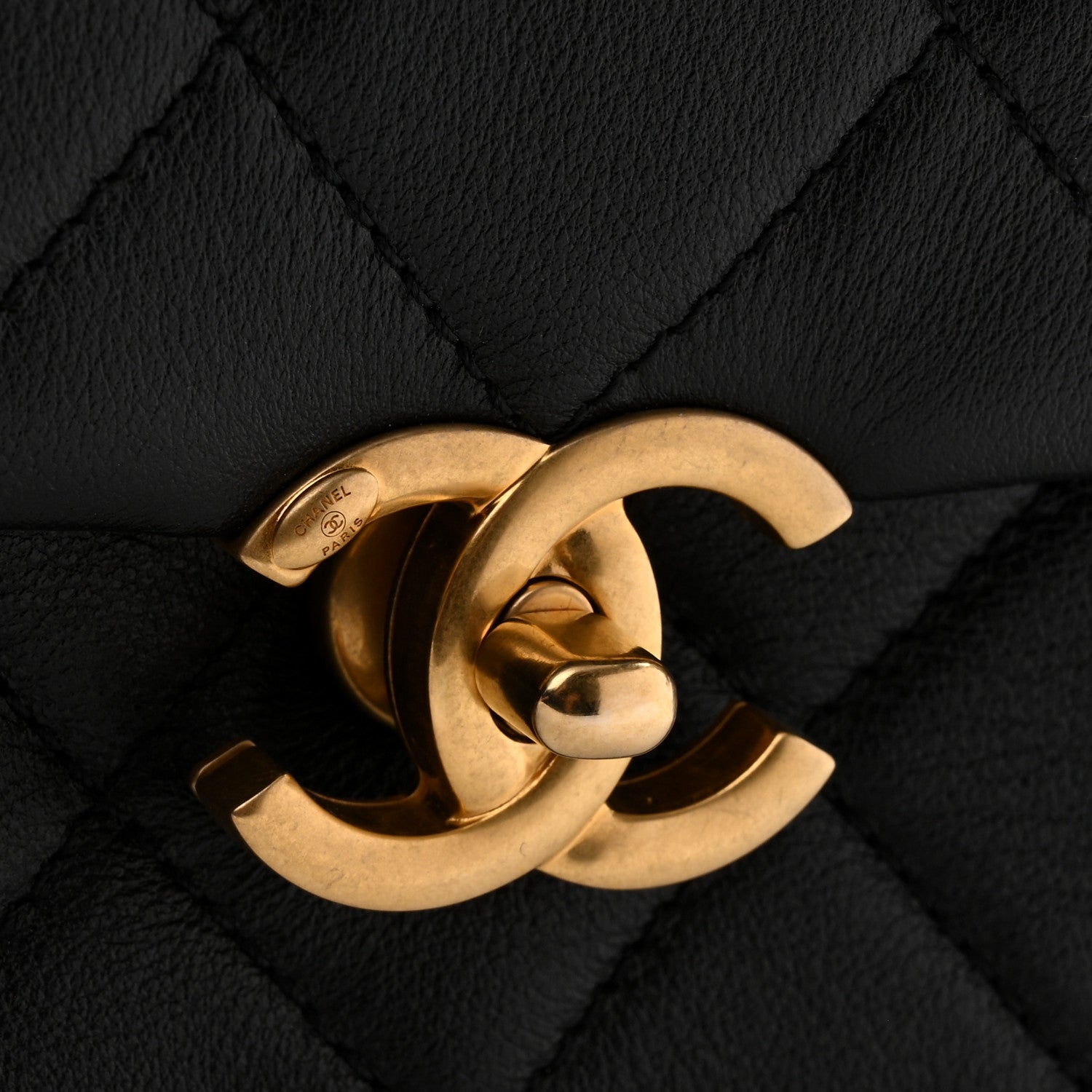 Chanel Calfskin Quilted Mini Chain Strap Flap Black 13 of 15