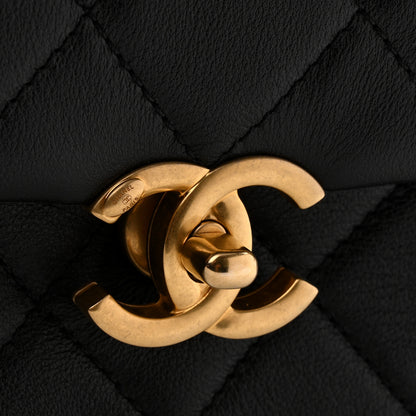Chanel Calfskin Quilted Mini Chain Strap Flap Black 13 of 15