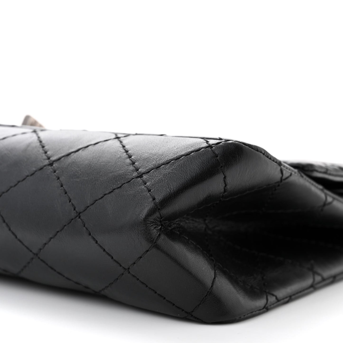Aged Calfskin Quilted 2.55 Reissue 226 Flap Black
