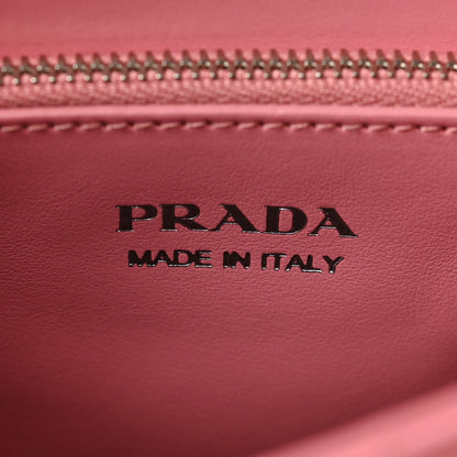 Prada Soft Calfskin Impunture Diagramme Flap Top Handle Bag Begonia 5 of 8