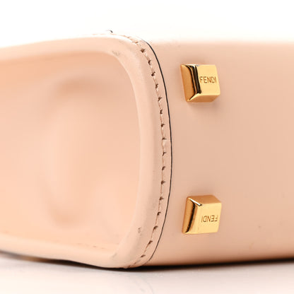 Fendi Vitello King Plexiglass Logo Embossed Mini Fendi Sunshine Shopper Tote Light Rose 9 of 10