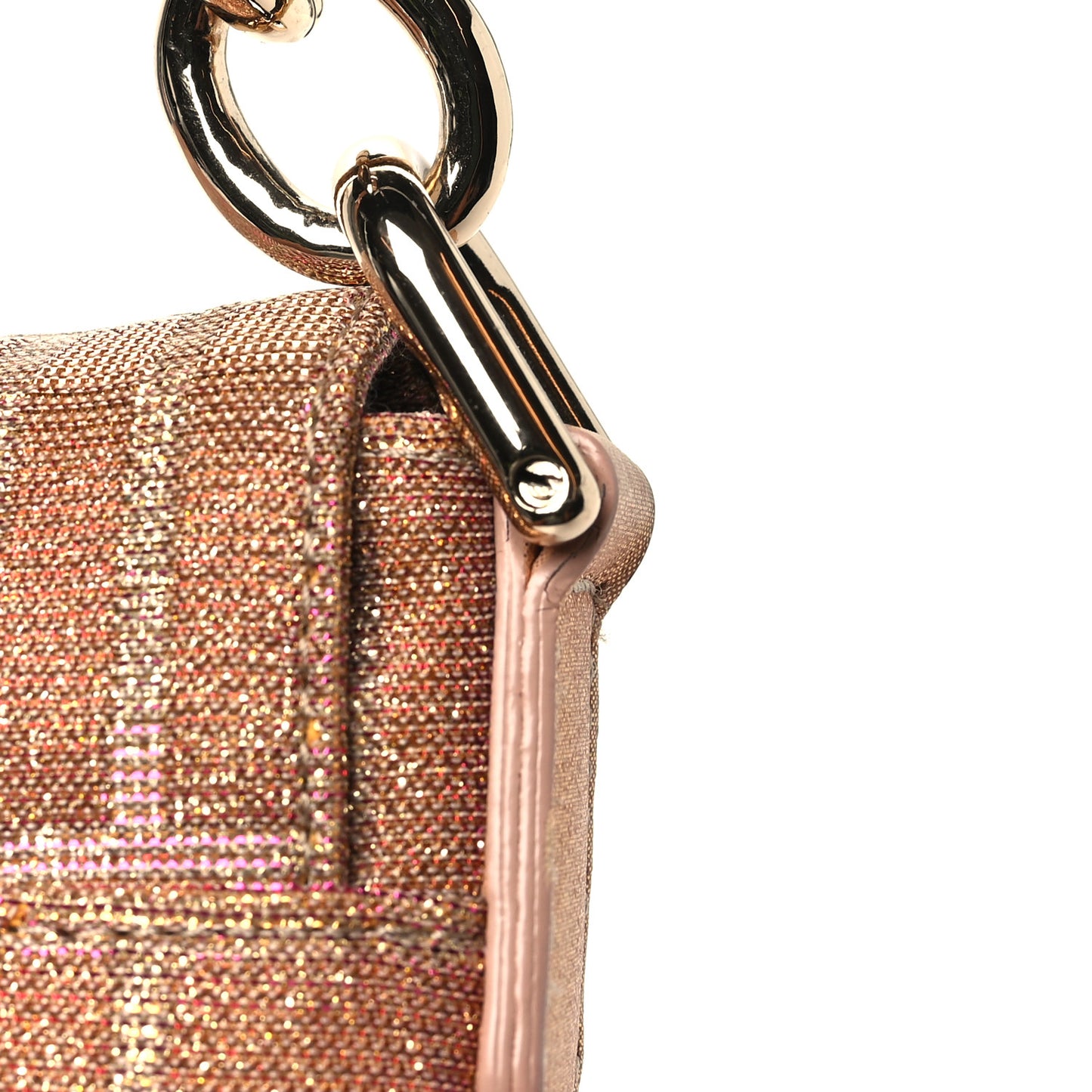Metallic Lurex Zucca Large Mia Shoulder Flap Arancio Oro Chiaro