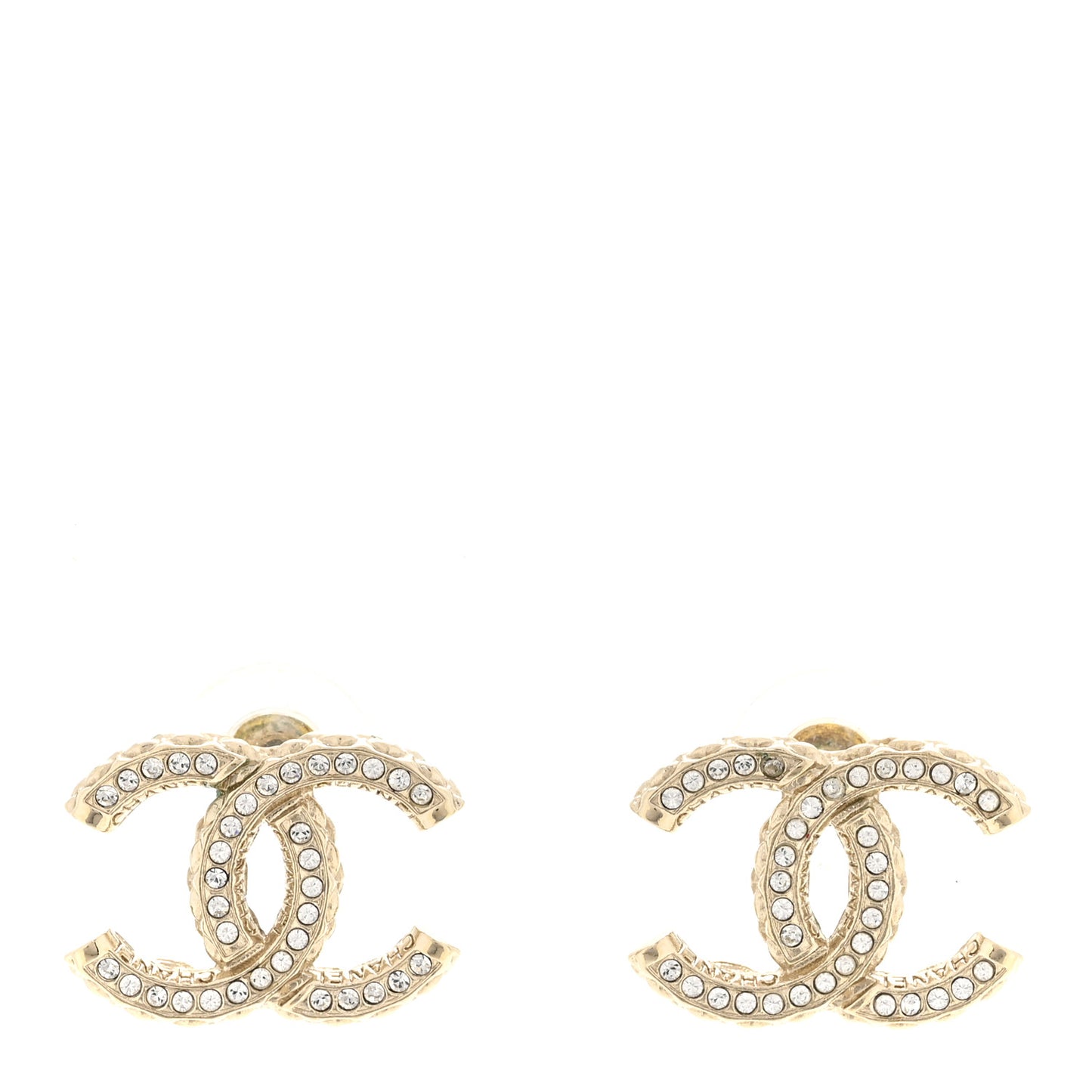 Crystal CC Earrings Gold