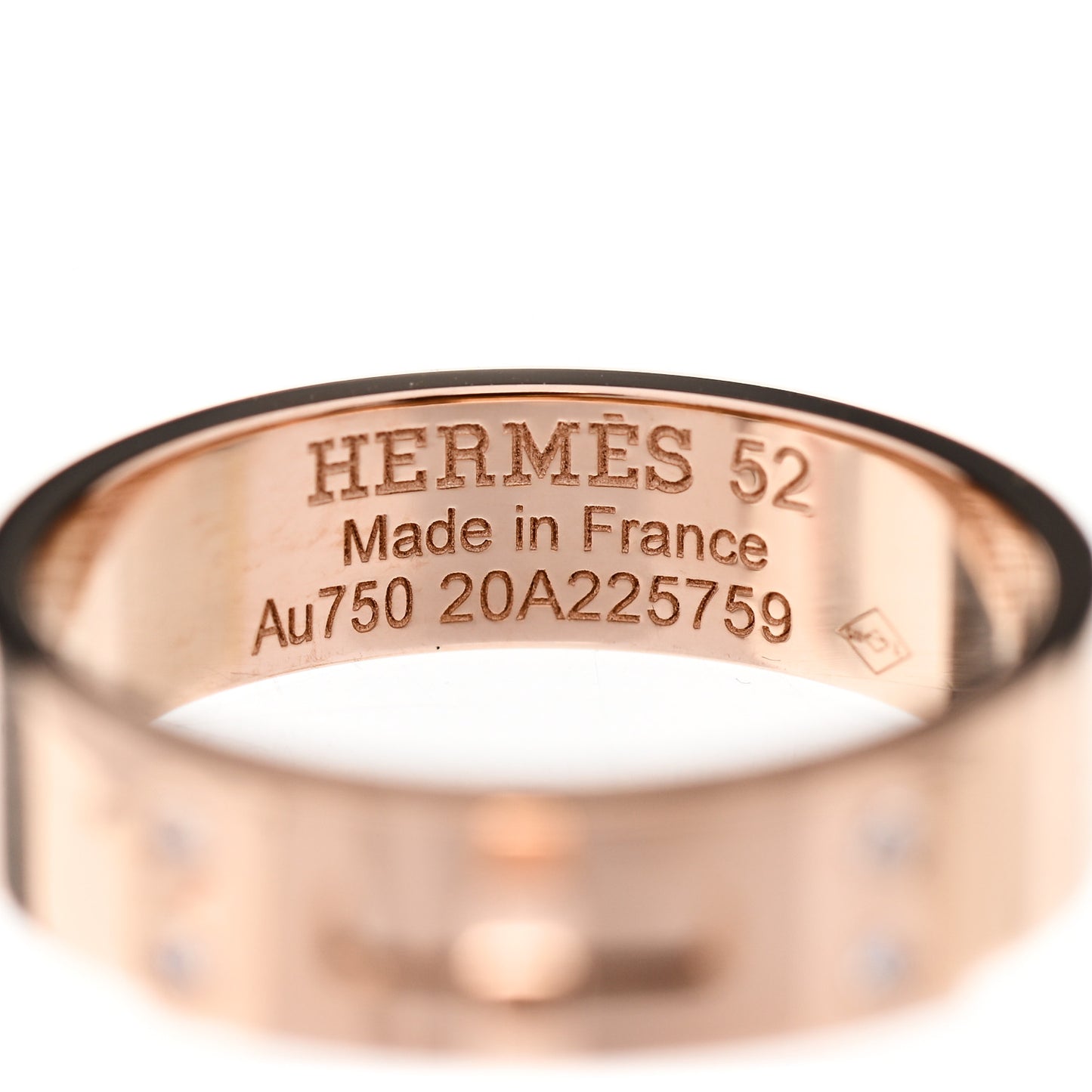 18K Rose Gold Diamond PM Kelly Ring 52 6