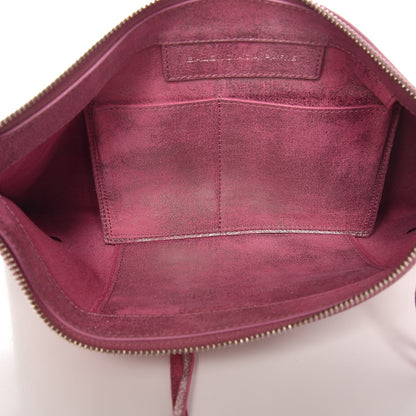 Balenciaga Metallic Calfskin Milky Way Papier Clutch Hip Pink 5 of 9