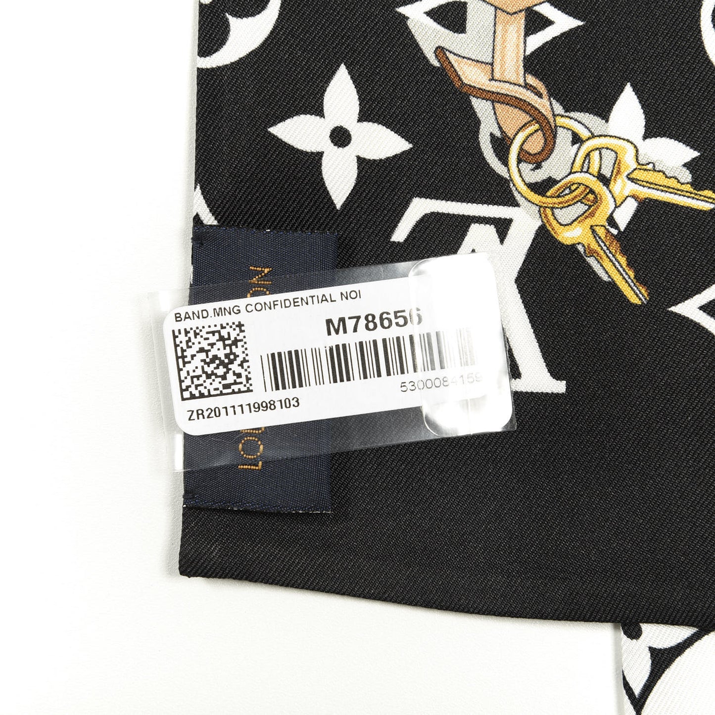 Silk Monogram Confidential Bandeau Black