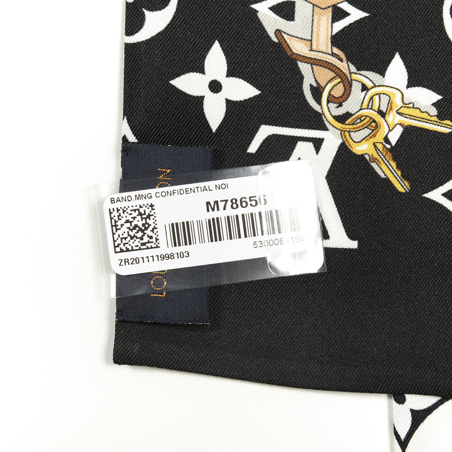 Louis Vuitton Silk Monogram Confidential Bandeau Black 3 of 3