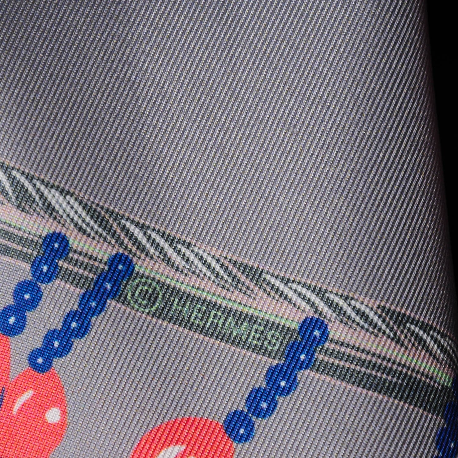 Hermes Silk Brazil Maxi Twilly Gris Perle Saumon Mauve 6 of 7