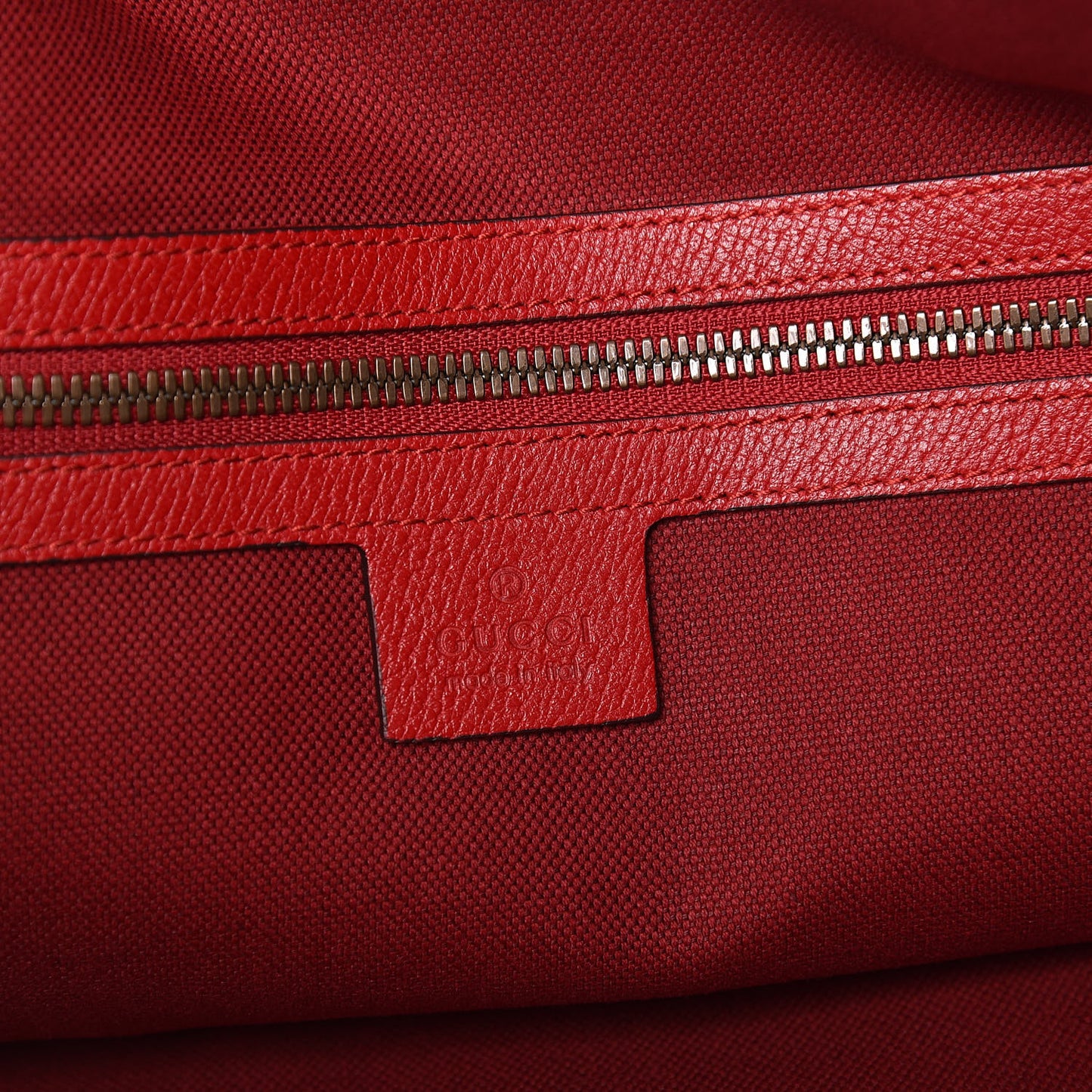 Canvas Calfskin Sylvie Stripe Logo Mens Tote Red White Blue