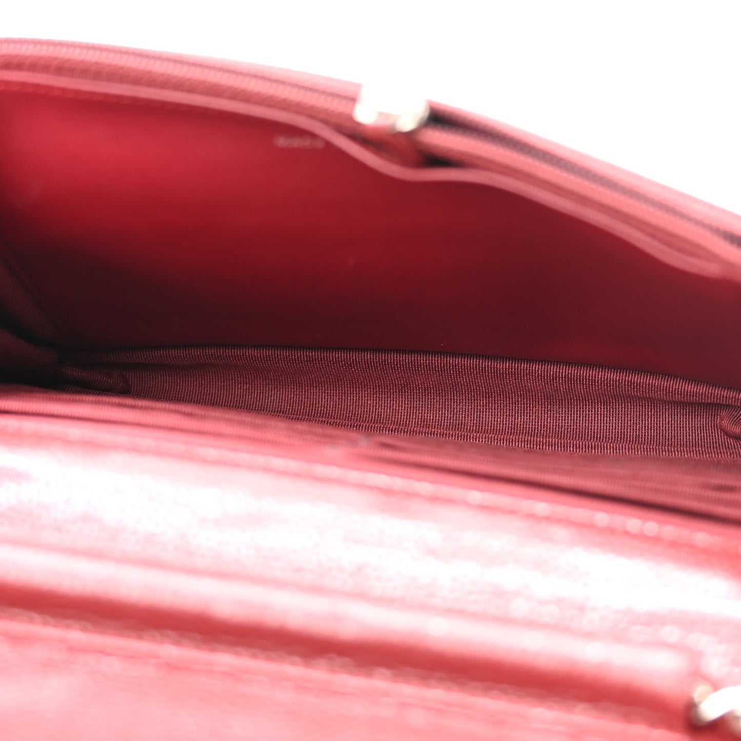 Caviar Quilted Wallet on Chain WOC Burgundy