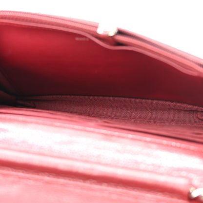 Chanel Caviar Quilted Wallet on Chain WOC Burgundy 5 of 11