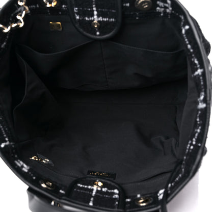 Chanel Tweed Medium Deauville Tote Black White Multicolor 6 of 10